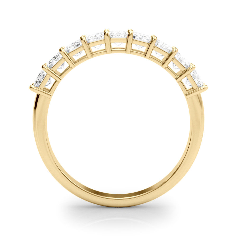 Nine Stone 2.0 ct. Emerald Cut Diamond Wedding Ring-VIRABYANI